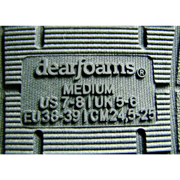 Dearfoams Womens Boucle Faux Shearling Memory Foam Slipper Black White Med 7-8 - Picture 7 of 9